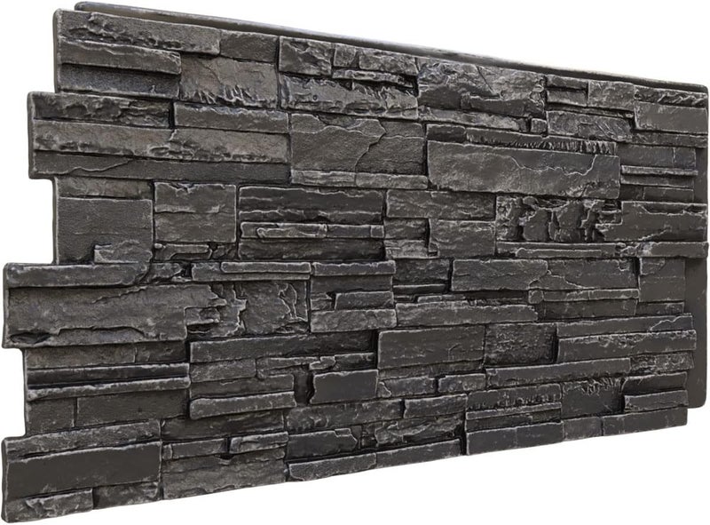 Ekena Millwork لوحة حجرية مزيفة من إيفرستون كاسكيد، 48 5/8" عرض × 24 3/4" ارتفاع × 1 1/4" عمق، لون نهر داكن - Image 3